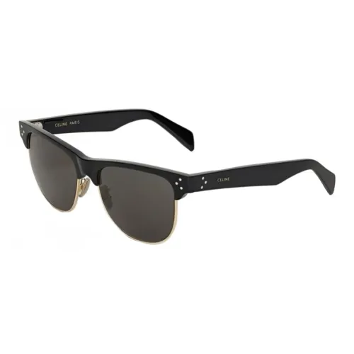 CELINE Acetate Metal Browline Sunglasses Women's Black
