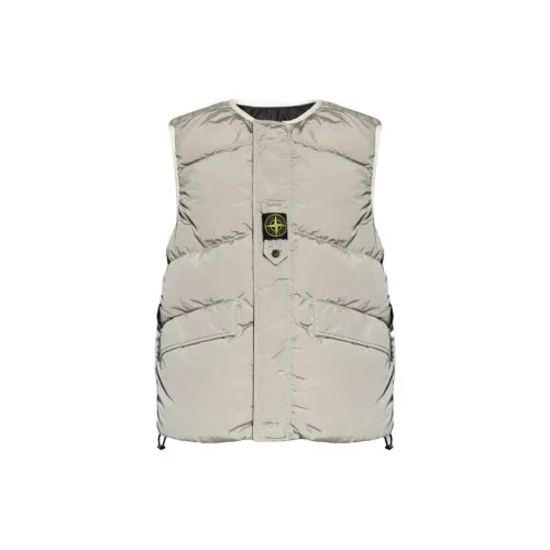 STONE ISLAND Vests Men Silver