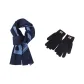 Blue Scarf+Black Glove