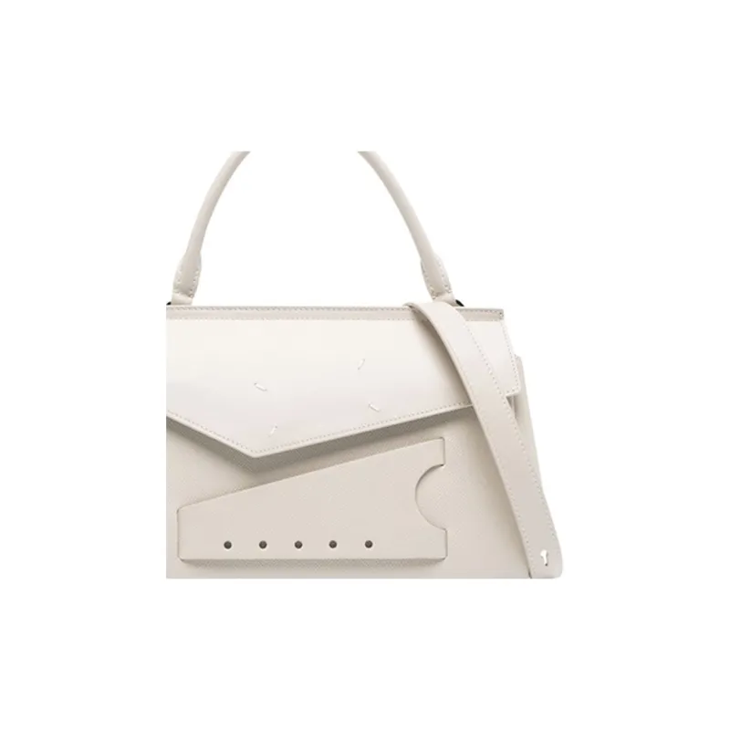 Maison Margiela Snatched Calfskin Handbag, Shoulder Bag, Crossbody Bag Trumpets Women's Beige-4