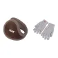 Gray Touchscreen Glove+Coffee Thermal Earmuff