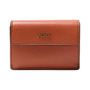 Furla Leather Wallet Mini Women's Orange