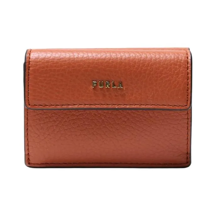 Furla Leather Wallet Mini Women's Orange-0