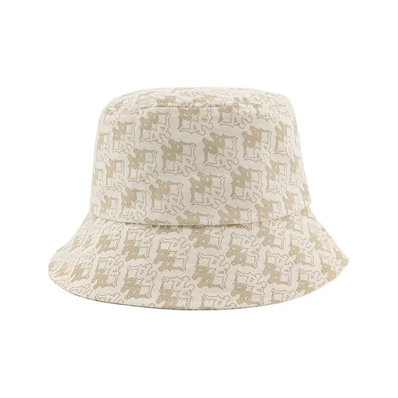 Kappa Cotton Bucket Hats Unisex Brown/White-3