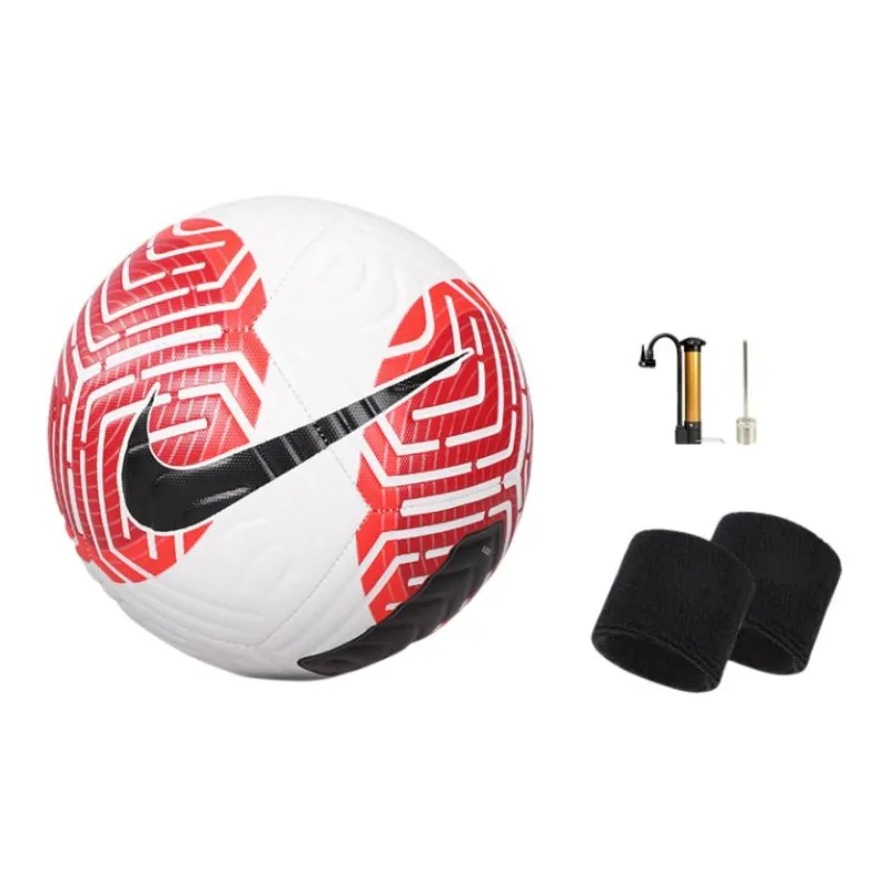 Nike Size 5 Ball Soccer Rubber Machine Stitched Soccer Ball Unisex Red White Black-5