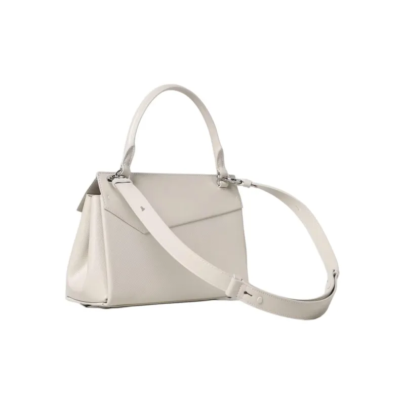 Maison Margiela Snatched Calfskin Handbag, Shoulder Bag, Crossbody Bag Trumpets Women's Beige-3