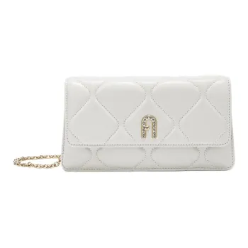 Furla Diamante Lambskin Shoulder Bag, Crossbody Bag Mini Women's Cotton Candy