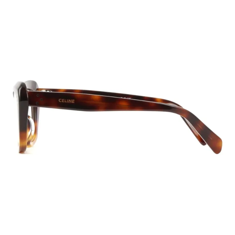 CELINE Acetate Irregular Shape Eyeglass Frames Women's Tortoiseshell-2