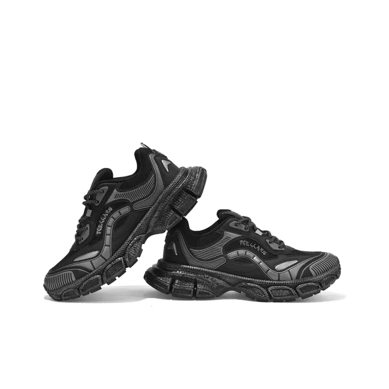 TCELLARS Cushioning Abrasion Resistant Lightweight Height Increasing Mat Low Top Chunky Sneakers Unisex-5