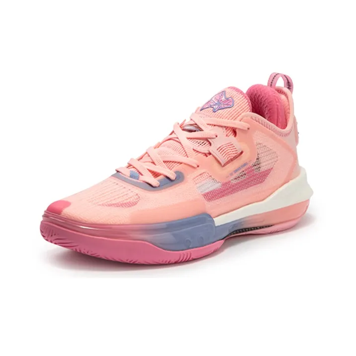 361° Basketball Shoes Men Low Top Fluorescent Wax Powder/Bubble Gum Pink-1
