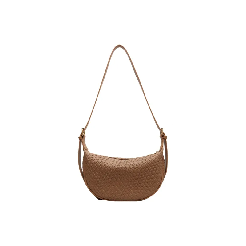 Morellybear PU Dumpling Bag Shoulder Bag Crossbody Bag Regular Women's Black/Ecru/Coffee/Khaki/Khaki & Brown-13