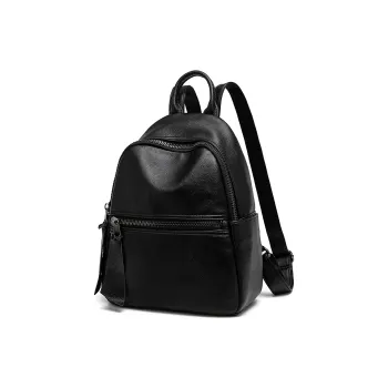 VANDEE Cow Leather Backpack Large Size Women's Black