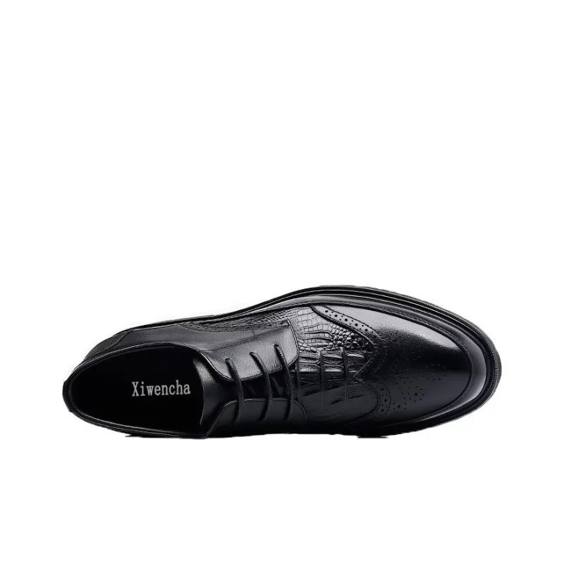 Xiwencha Dress Shoes Men's Black-2