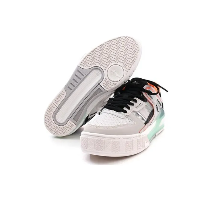 LiNing Morning Glow Slip Resistant, Abrasion Resistant, Lightweight Low Top Skateboard Shoes Men's Gray Black-4