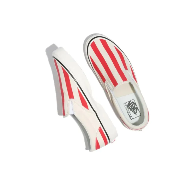 Vans Slip-On "Anaheim Factory" Red Big Stripes-3
