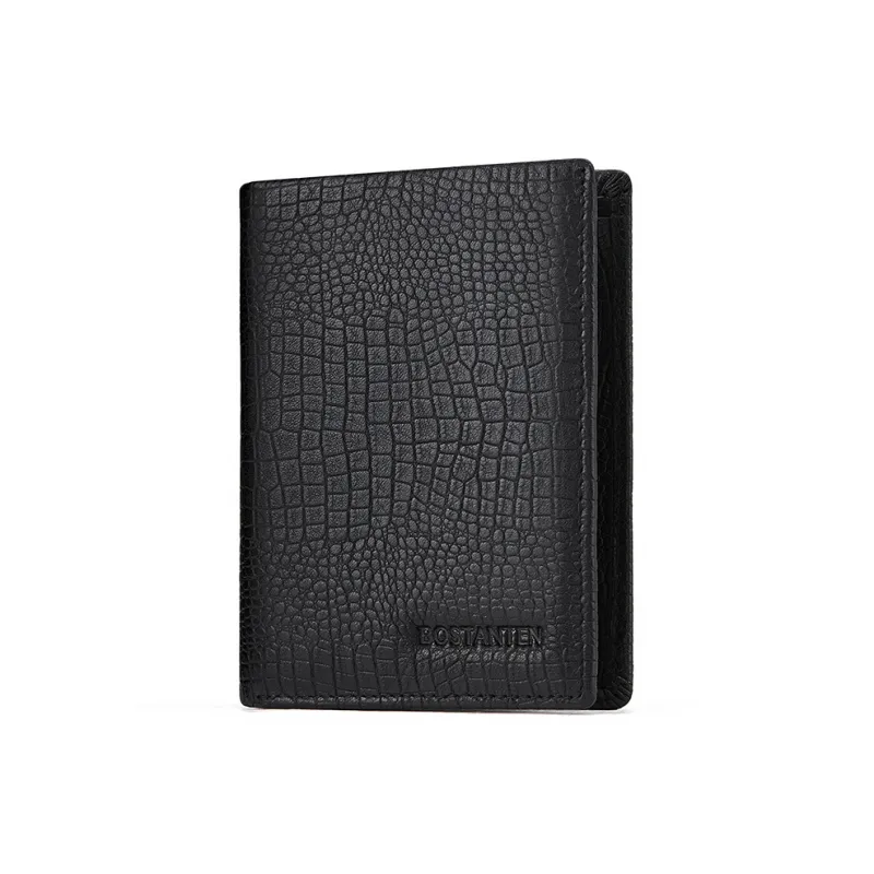BOSTANTEN Top Grain Cow Leather With Leather Handheld Money Clip, Card Holder, Wallet Regular Men's-4