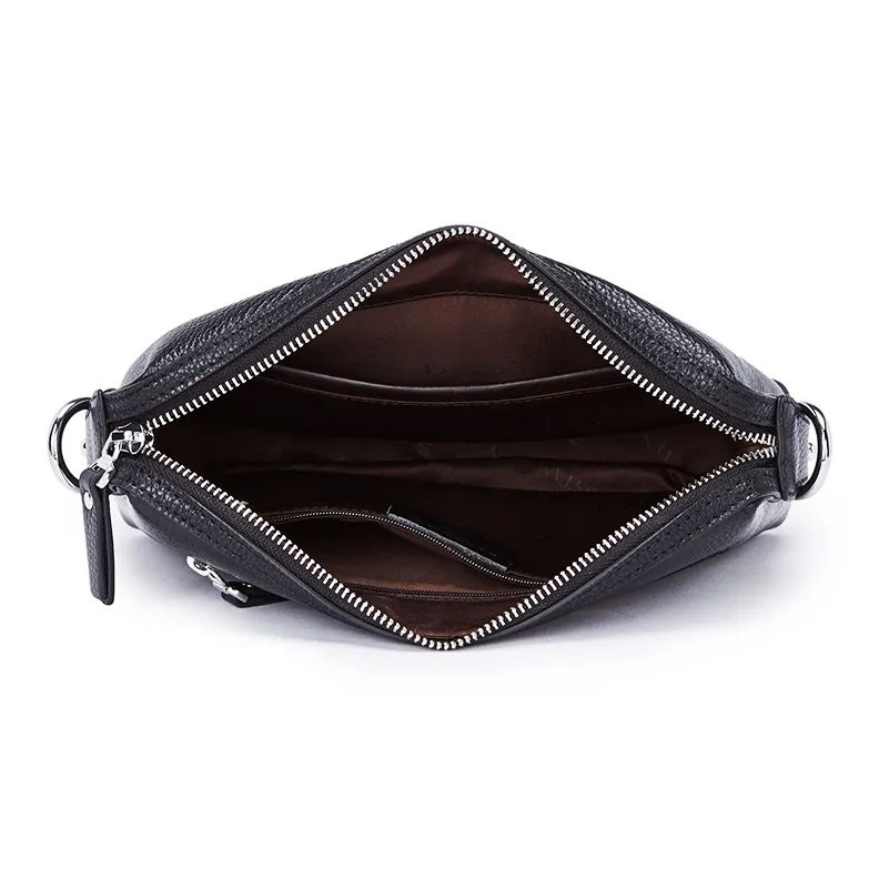 BOSTANTEN Cow Leather With Leather Crossbody Bag Men's Black-5