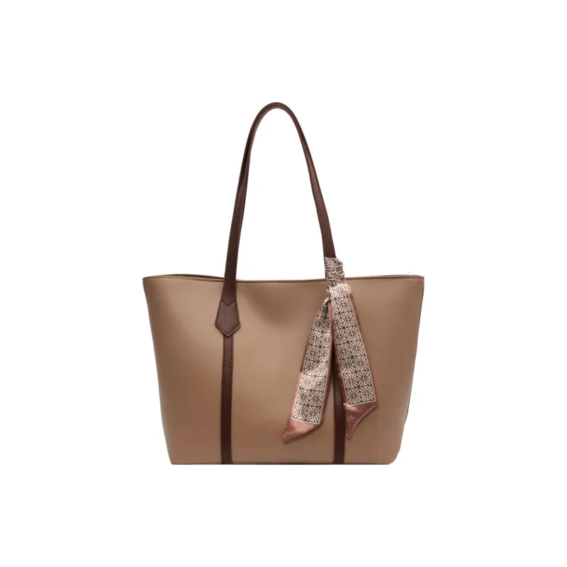 PULUWIRR PU Tote Bag, Shopping Bag, Shoulder Bag Regular Women's Black/Coffee/Brown/Khaki-26