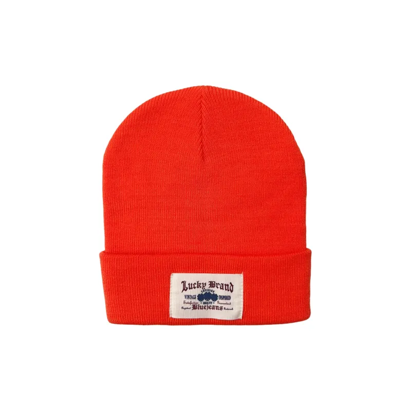 LUCKY BRAND Acrylic Vintage Fabric Label Beanies Unisex-0
