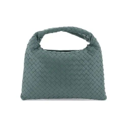 Bottega Veneta Calfskin Handbag, Shoulder Bag Small Size Women's Dark Green