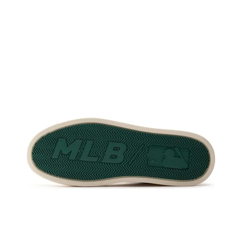 MLB Hofer Coverage Abrasion Resistant Low Top Skateboard Shoes Unisex Green White-4