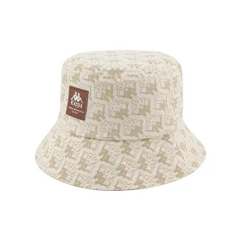 Kappa Cotton Bucket Hats Unisex Brown/White