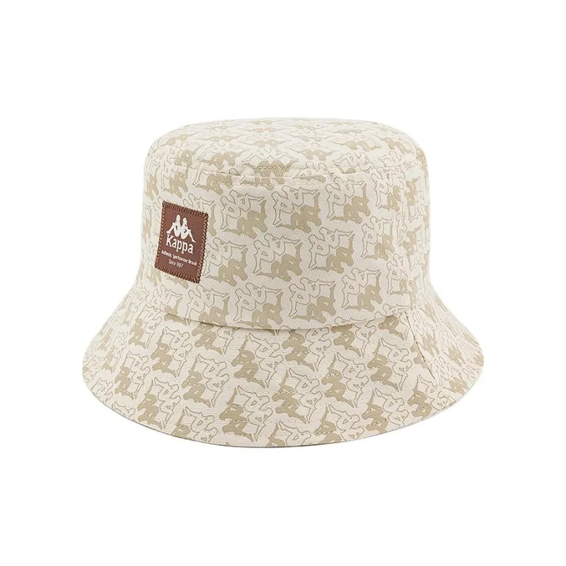 Kappa Cotton Bucket Hats Unisex Brown/White-1
