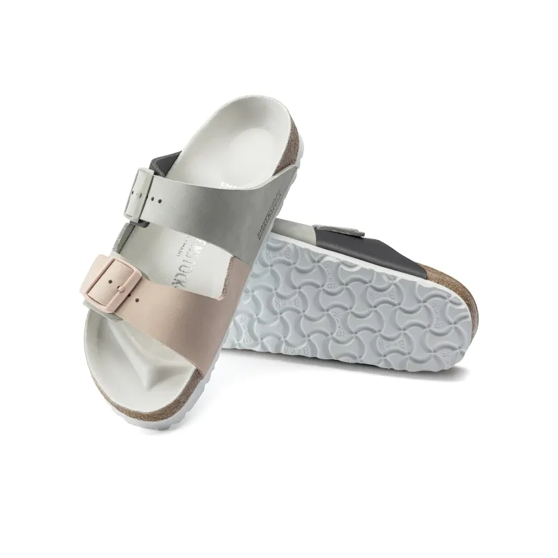 Birkenstock Arizona Slide Slippers Women's Gray Pink-5