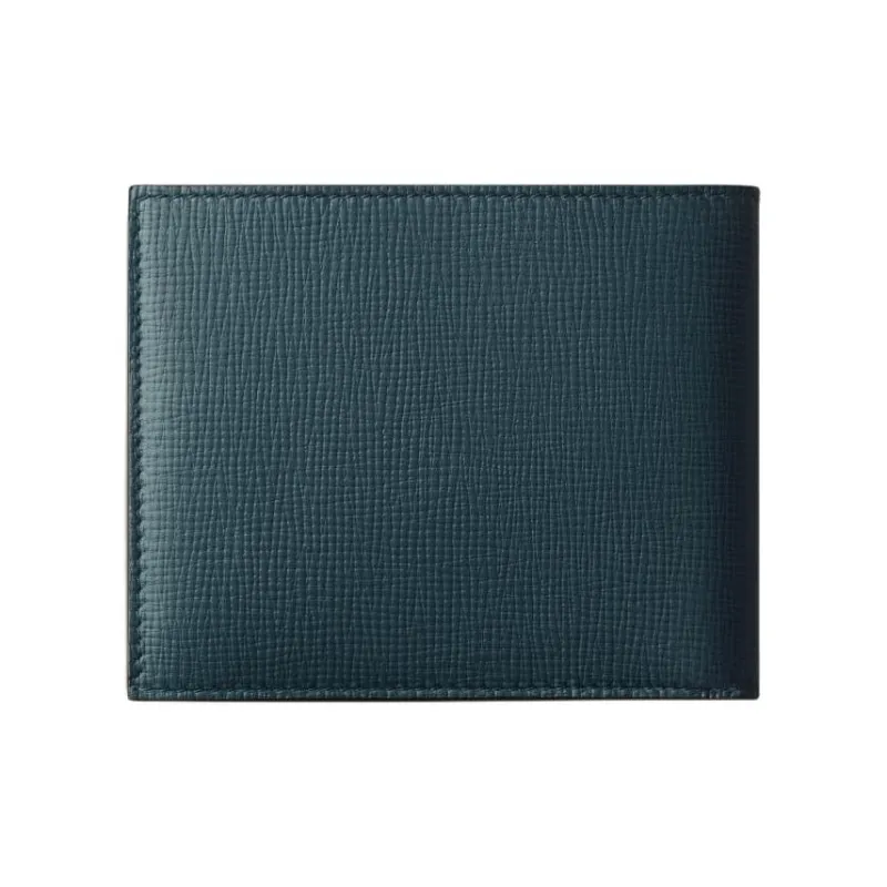 CARTIER Calfskin Card Holder Wallet Women's Blue-1