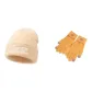 Beige Hats & Caps+Yellow Gloves