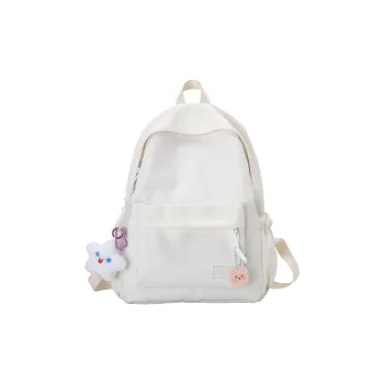 Deli Bear Nylon Backpack Regular Unisex Orange/White/Neon Green/Light Yellow/Black/Blue
