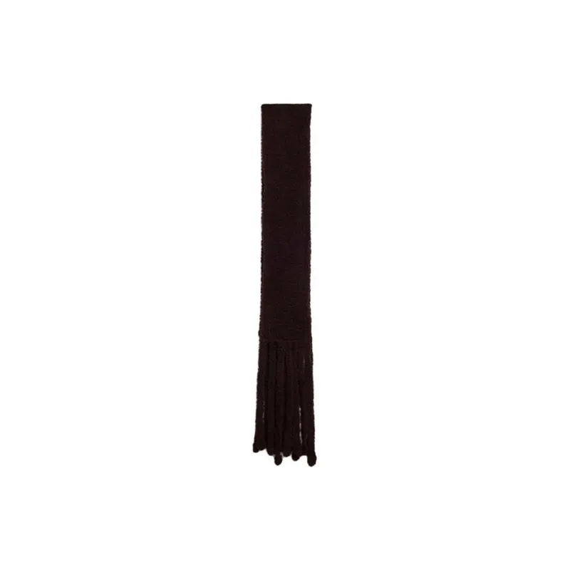 Lanvin Knit Scarves Unisex White Blue Brown-8