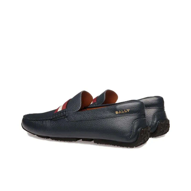 BALLY Logo-print Leather Loafers-3