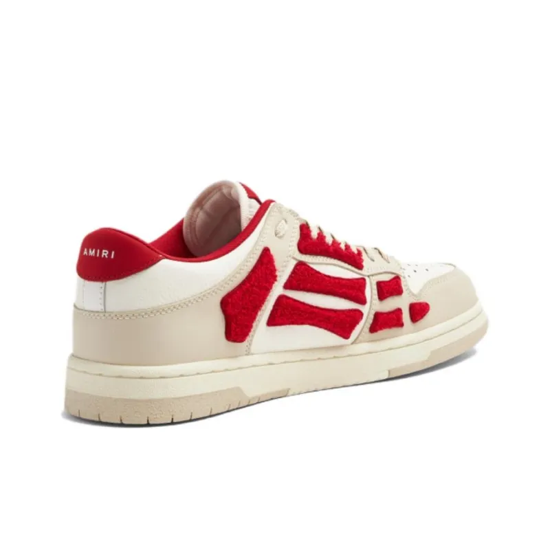 AMIRI Skel Top Low White Red Chenille-2