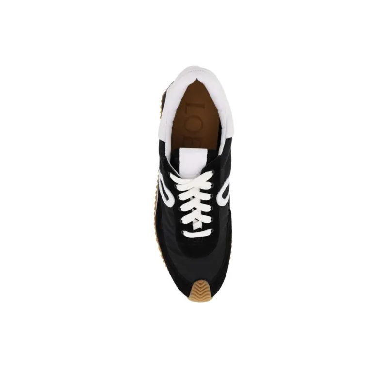 LOEWE Flow Runner Anti Slip Wear Resistant Low Top Casual Shoes Women's Black White-2
