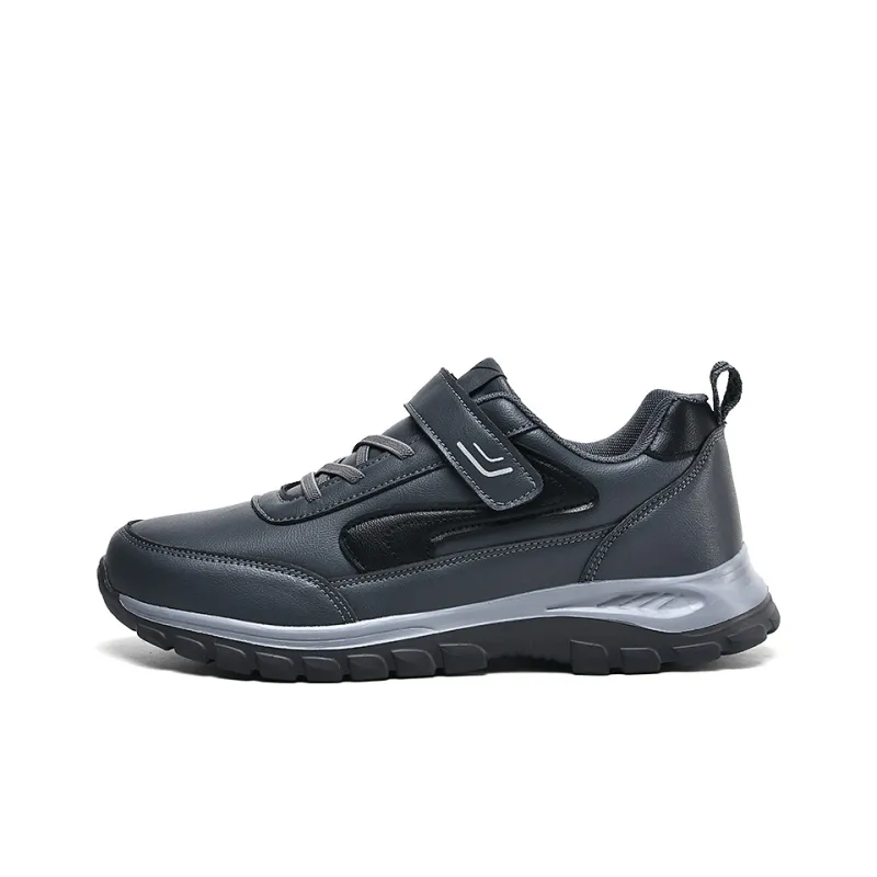 Binary Slip Resistant, Abrasion Resistant, Height Adjustable, Thermal High Top Casual Shoes Men's Dark Gray-0
