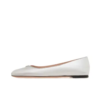 BALLY Emblem Logo-plaque Leather Ballerina Flats