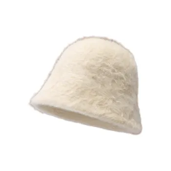 EEEENO Imitation Rabbit Fur Blend Bucket Hats Women's