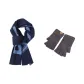 Blue Scarf+Dark Gray Glove