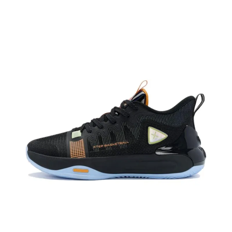 XTEP Breathable Low Top Basketball Shoes Men's Black-0