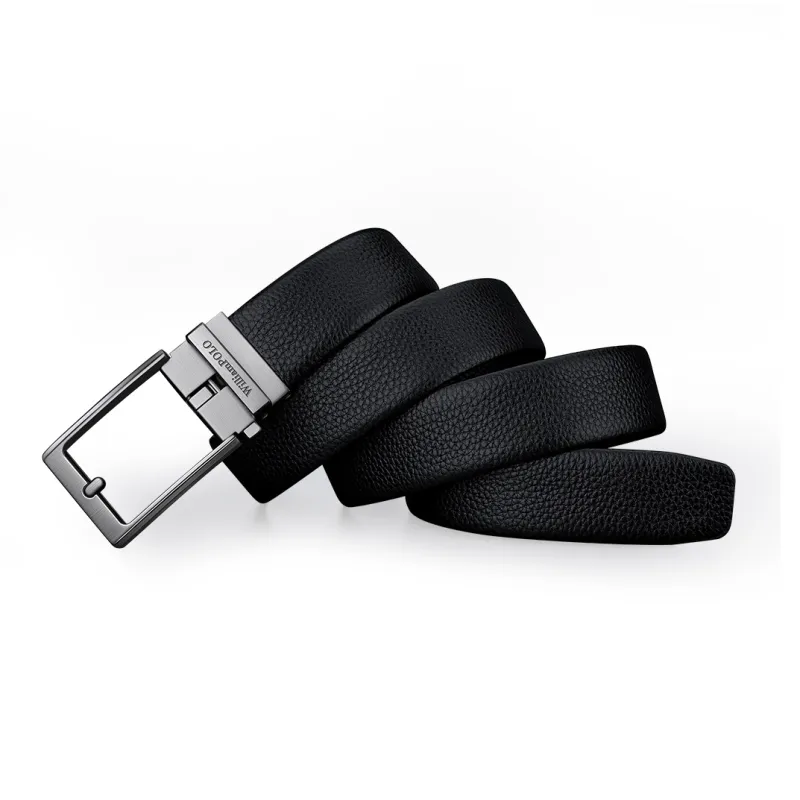 WilliamPOLO Top Grain Cow Leather Leather Belts Men's Matte Color 3.5cm Width-3