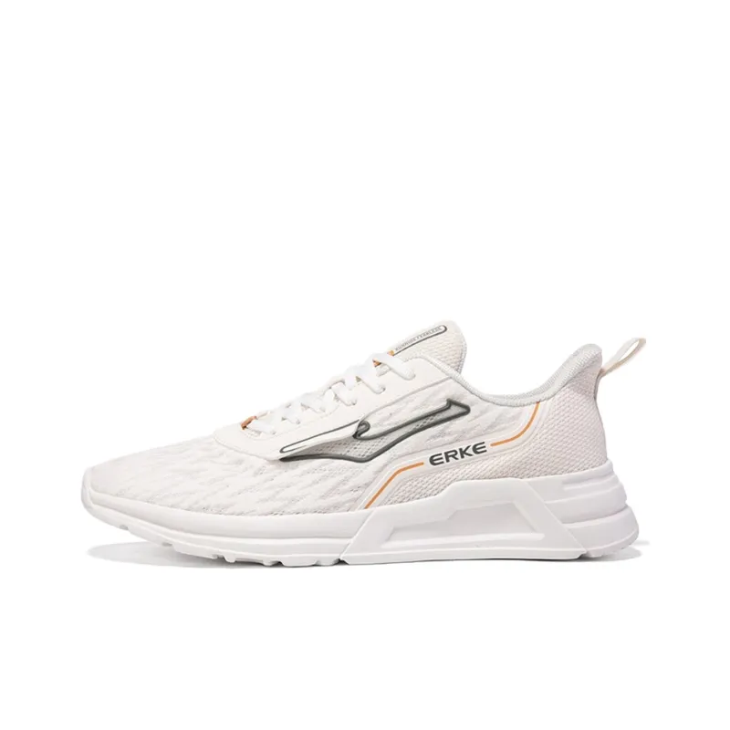 Erke Low Top Running Shoes Men's Beige White Green-0