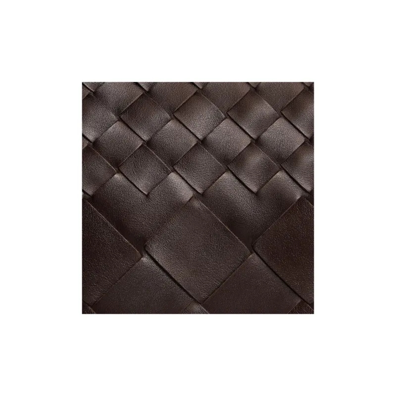 Bottega Veneta Calfskin Portable Crossbody Bag Shoulder Bag Men's Red Brown-3