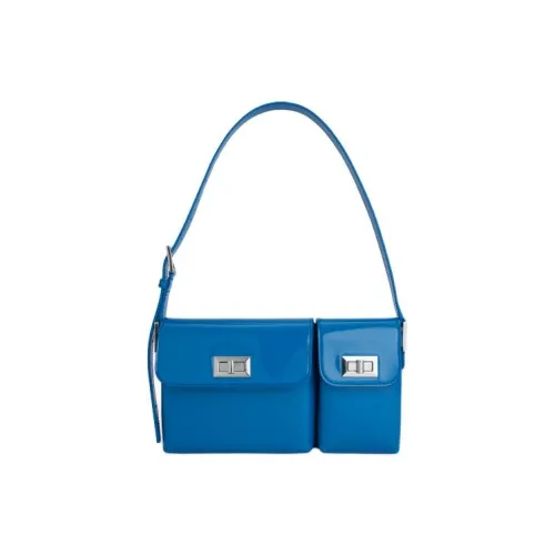By Far Billy Cow Leather Twin Bag Handbag Shoulder Bag Women's Sky Blue