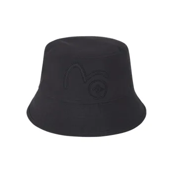 EVISU Polyester Viscose Elastane Bucket Hats Unisex Black