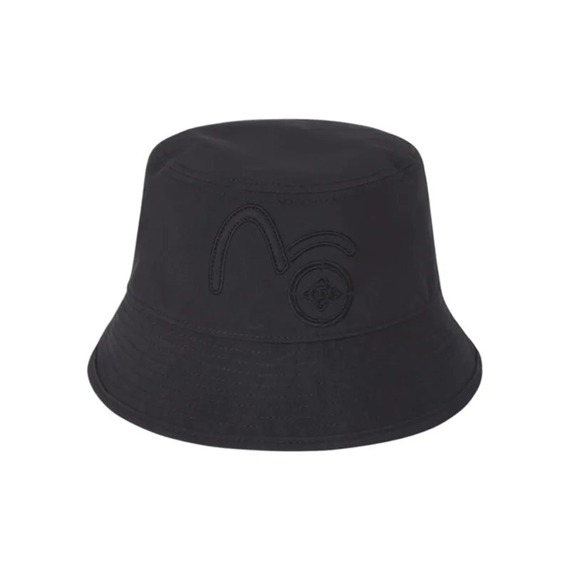 EVISU Polyester Viscose Elastane Bucket Hats Unisex Black-0