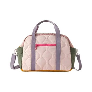 ZARA Polyamide With Polyester Bowling Bag Shoulder Bag Crossbody Bag Handbag Women's Rose Red