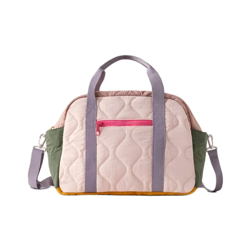 ZARA Polyamide With Polyester Bowling Bag Shoulder Bag Crossbody Bag Handbag Women's Rose Red-0