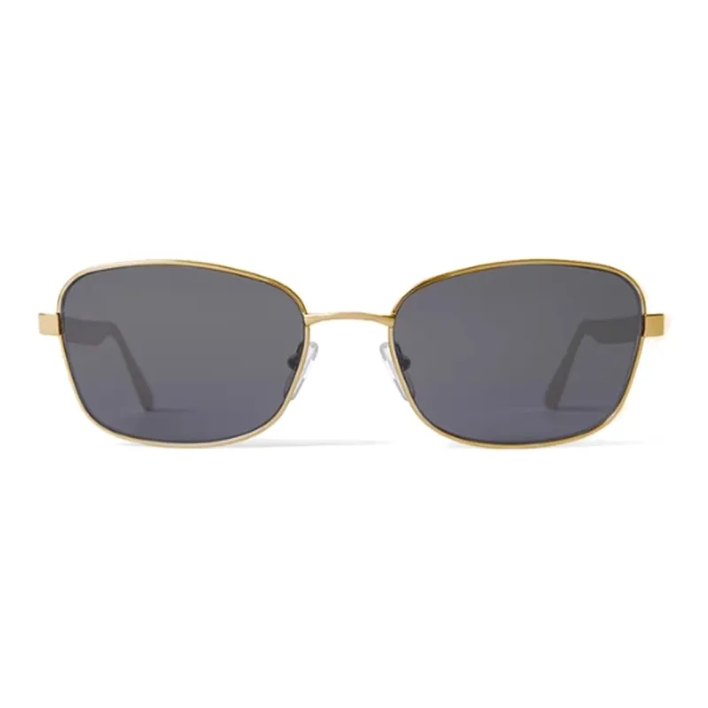 TOTEME Metal Irregular Shape Sunglasses Women's Gold-1