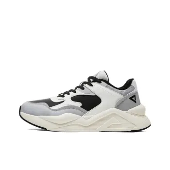 PEAK Anti Slip And Wear Resistant Height Increasing Warm Low Top Chunky Sneakers Men's Gray Black